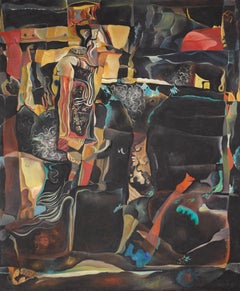 Storm, Abstraktes expressionistisches Gemälde von Keith Morrow Martin, 1959