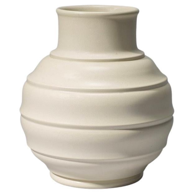 Keith Murray - Moonstone Glaze Vase for Wedgwood, Model Number 3802 Circa 1935