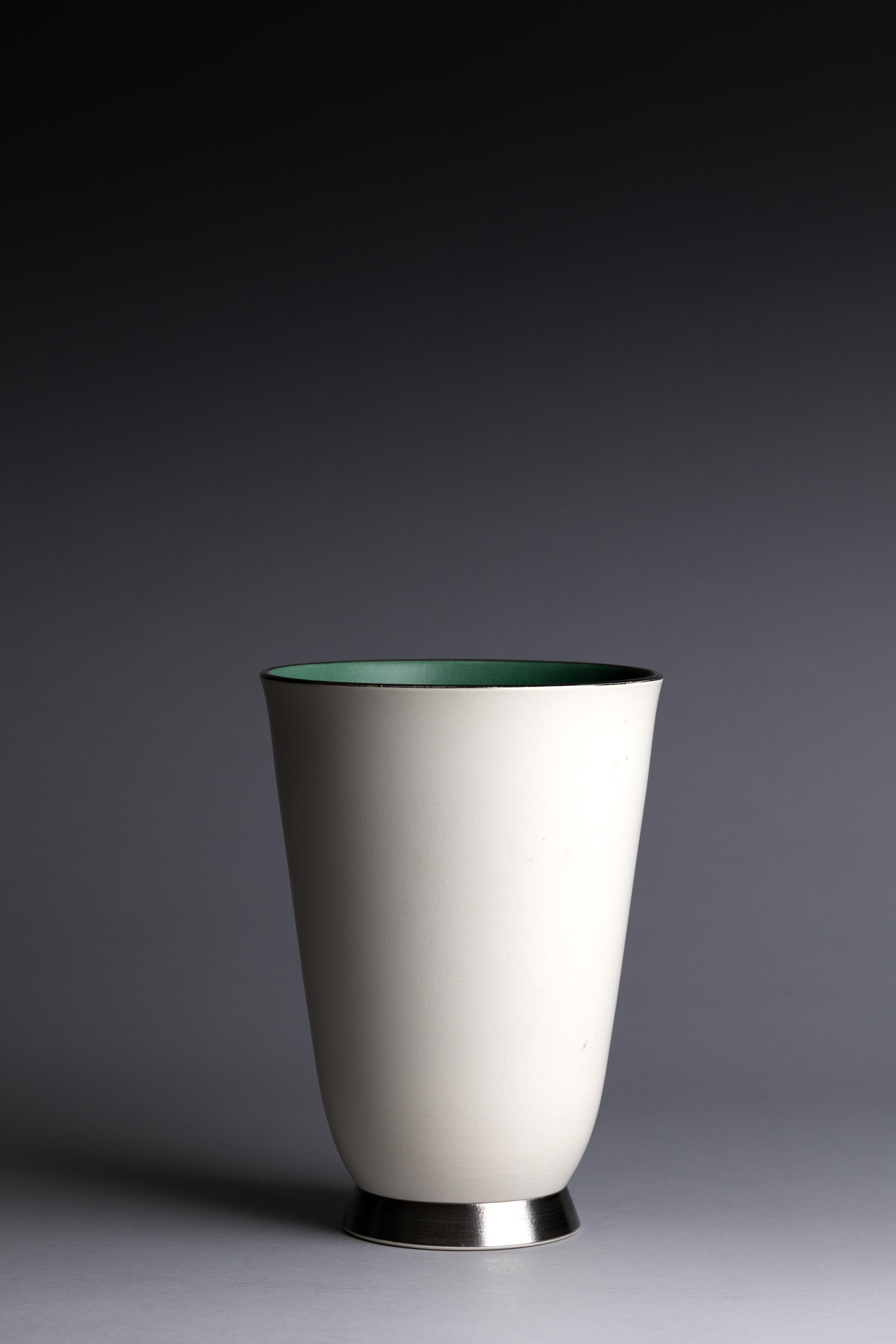 Modern Keith Murray Wedgwood Moonstone Vase For Sale
