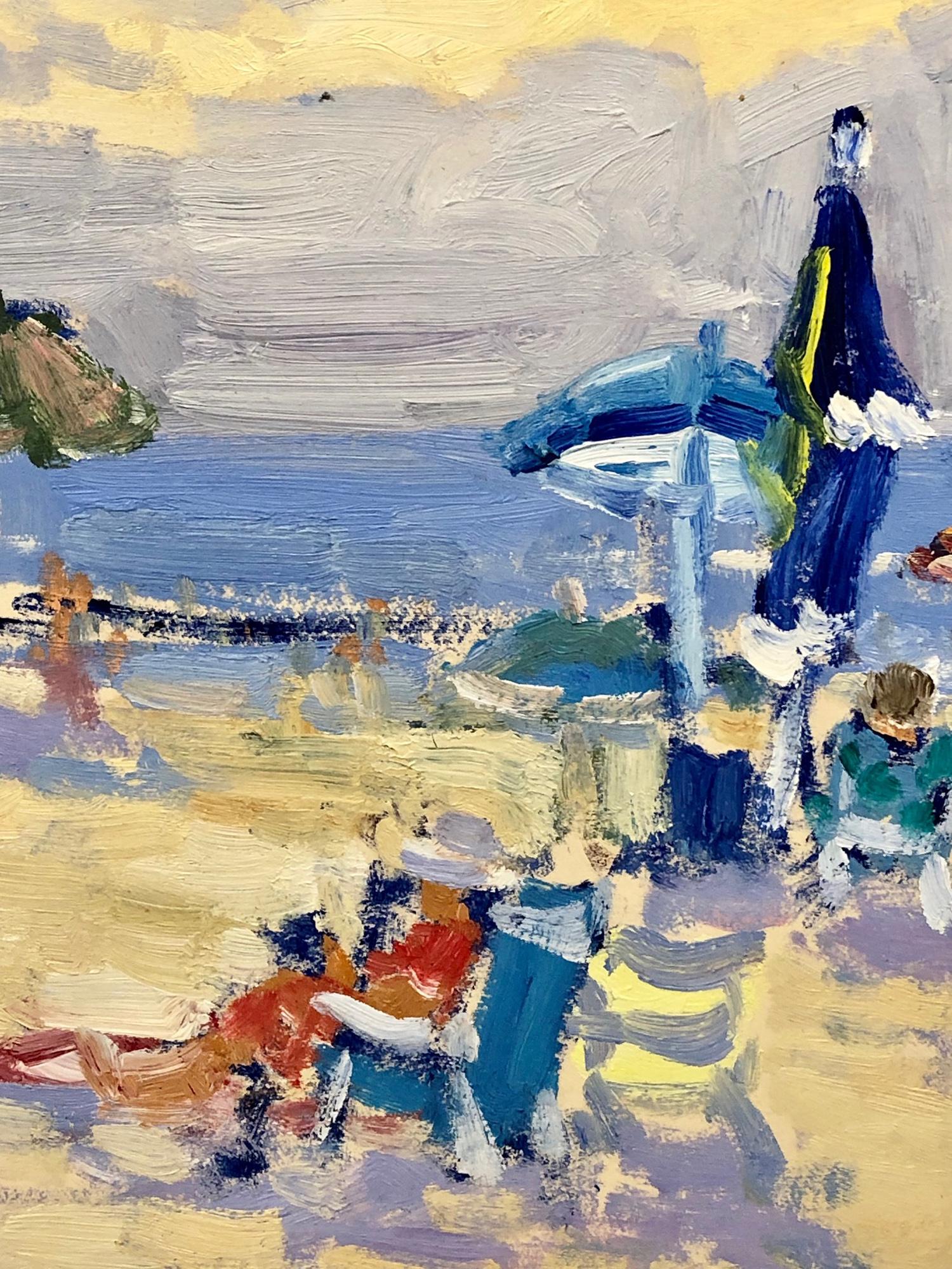 Beach Morning - Impressionist Painting by Keith Oehmig