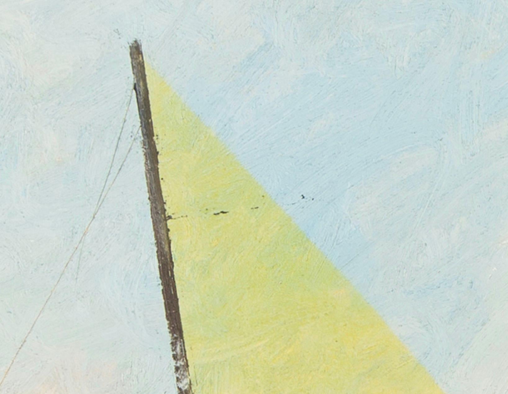 Carthage, olio su pannello, dipinto di paesaggio astratto orizzontale, 2017 in vendita 4