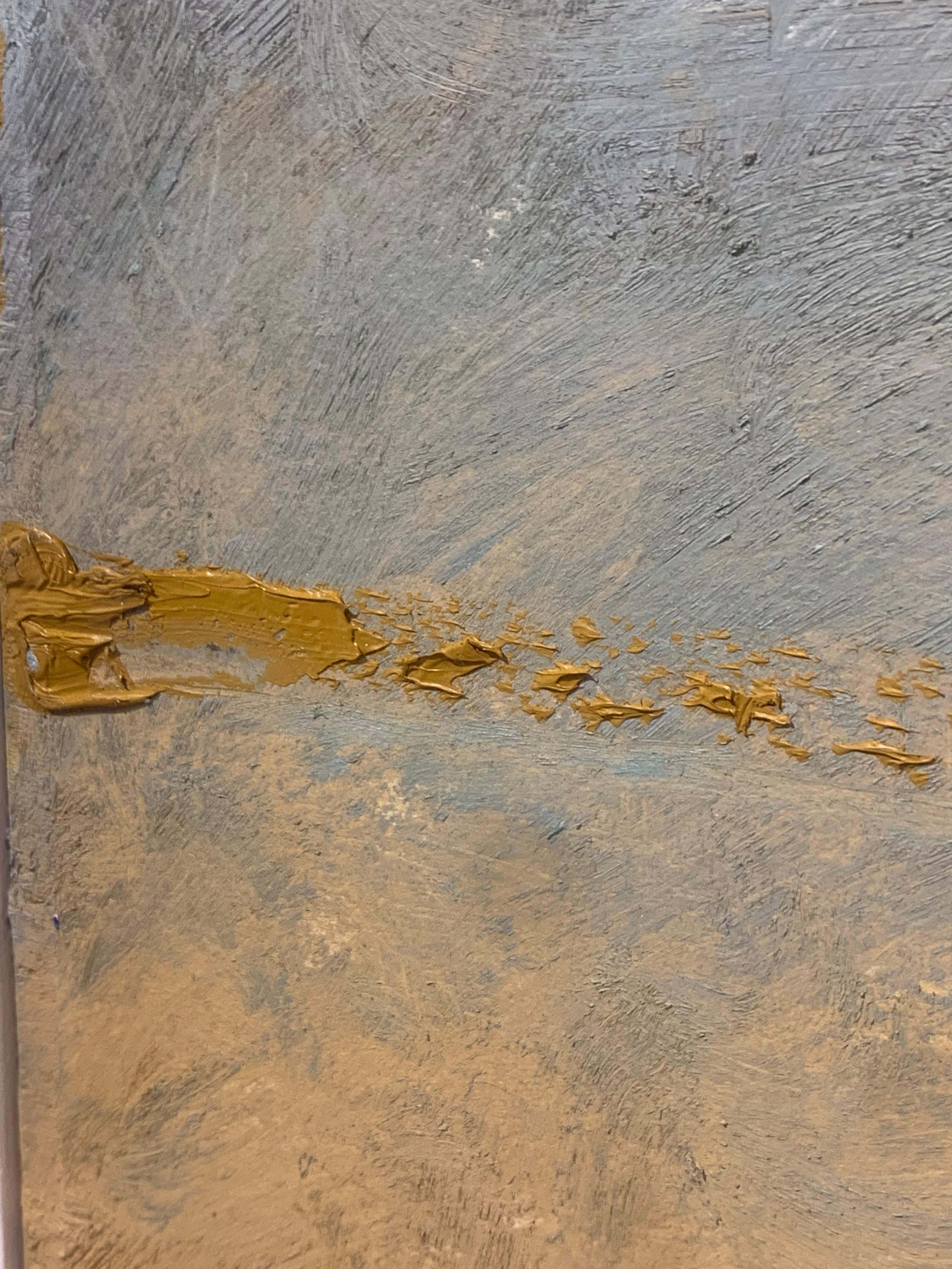Dune Light, 2023 - Pittura ad olio orizzontale di paesaggio astratto, blu e bianco in vendita 10