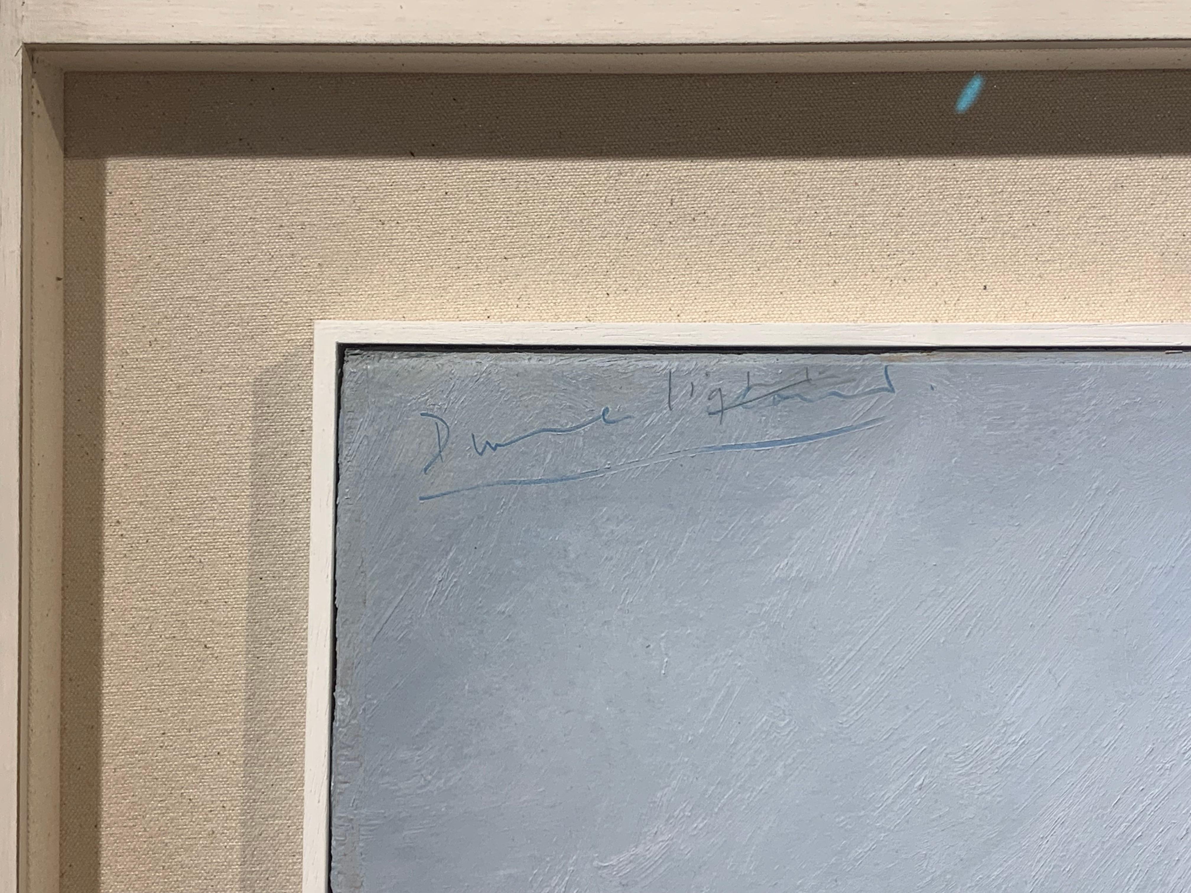 Dune Light, 2023 - Pittura ad olio orizzontale di paesaggio astratto, blu e bianco in vendita 3