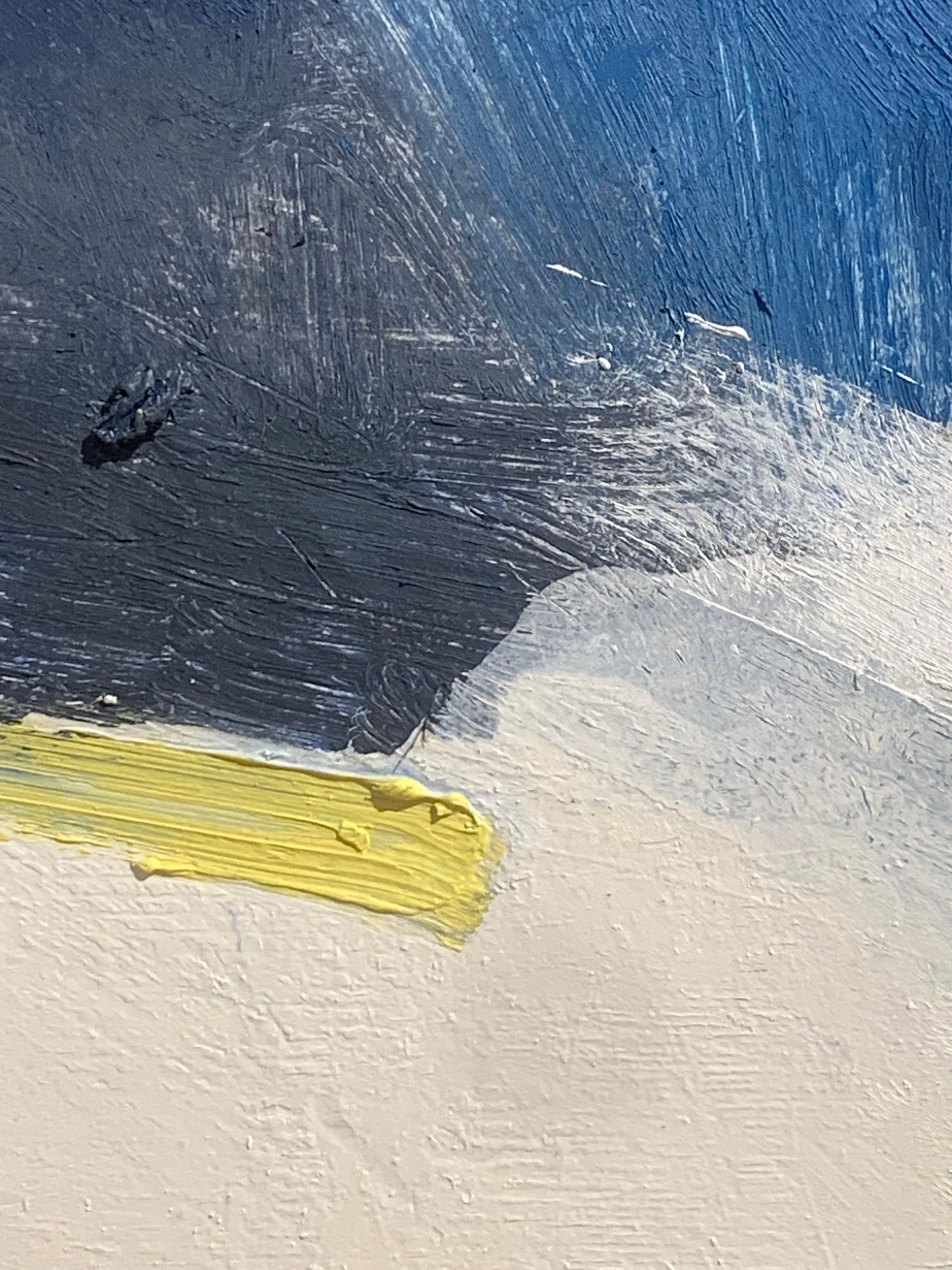 Dune Light, 2023 - Pittura ad olio orizzontale di paesaggio astratto, blu e bianco in vendita 5