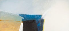 Dune Light, 2023 - Horizontal Abstract Landscape Oil Painting, Blue and White