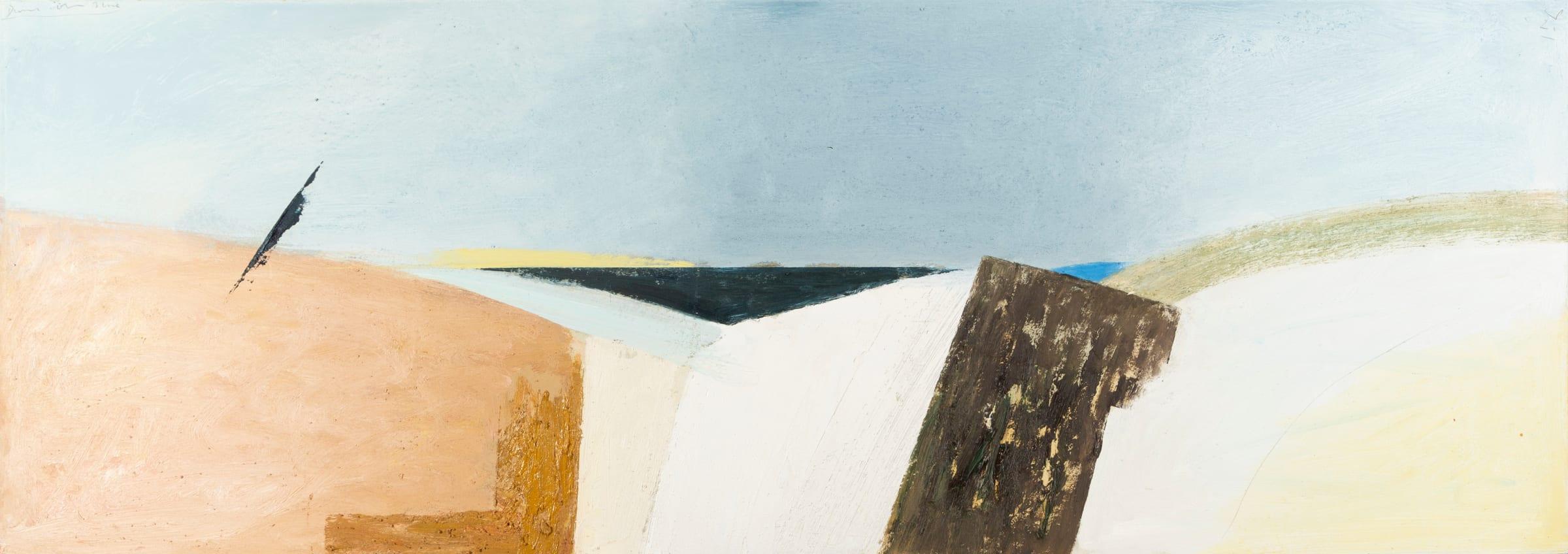 Dune with Blue, Oil on Panel Painting by Keith Purser B. 1944, 2021

Additional information:
Medium: Oil, chalk pastel and sand on panel
Dimensions: 43 x 121.5 cm
16 7/8 x 47 7/8 in
Signed, titled and dated

Keith Purser lives and works on the edge