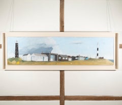 Dungeness, Oil on Board, Horizontal Coastal Landscape Beach Painting, 2020