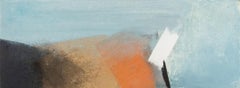 East Road (Orange), Oil and Sand on Board Horizontal Abstract Painting, 2007