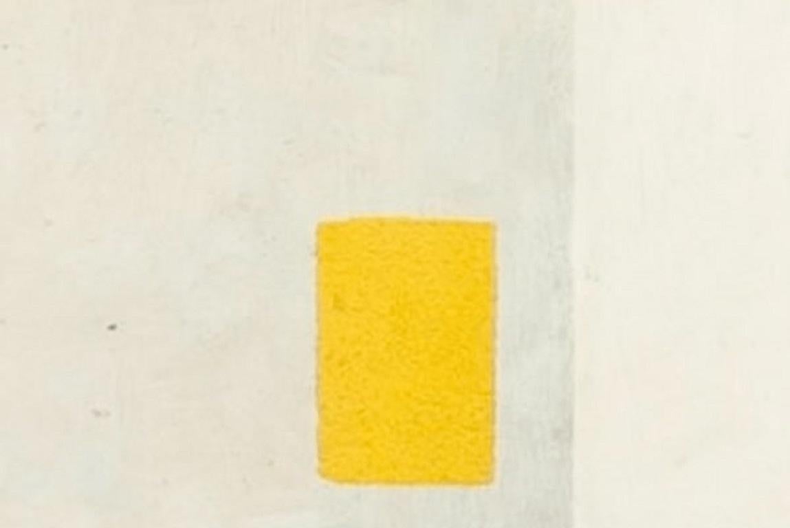Estuario, pittura astratta orizzontale con olio, sabbia e collage su tavola, 2006 - Painting Impressionismo astratto di Keith Purser