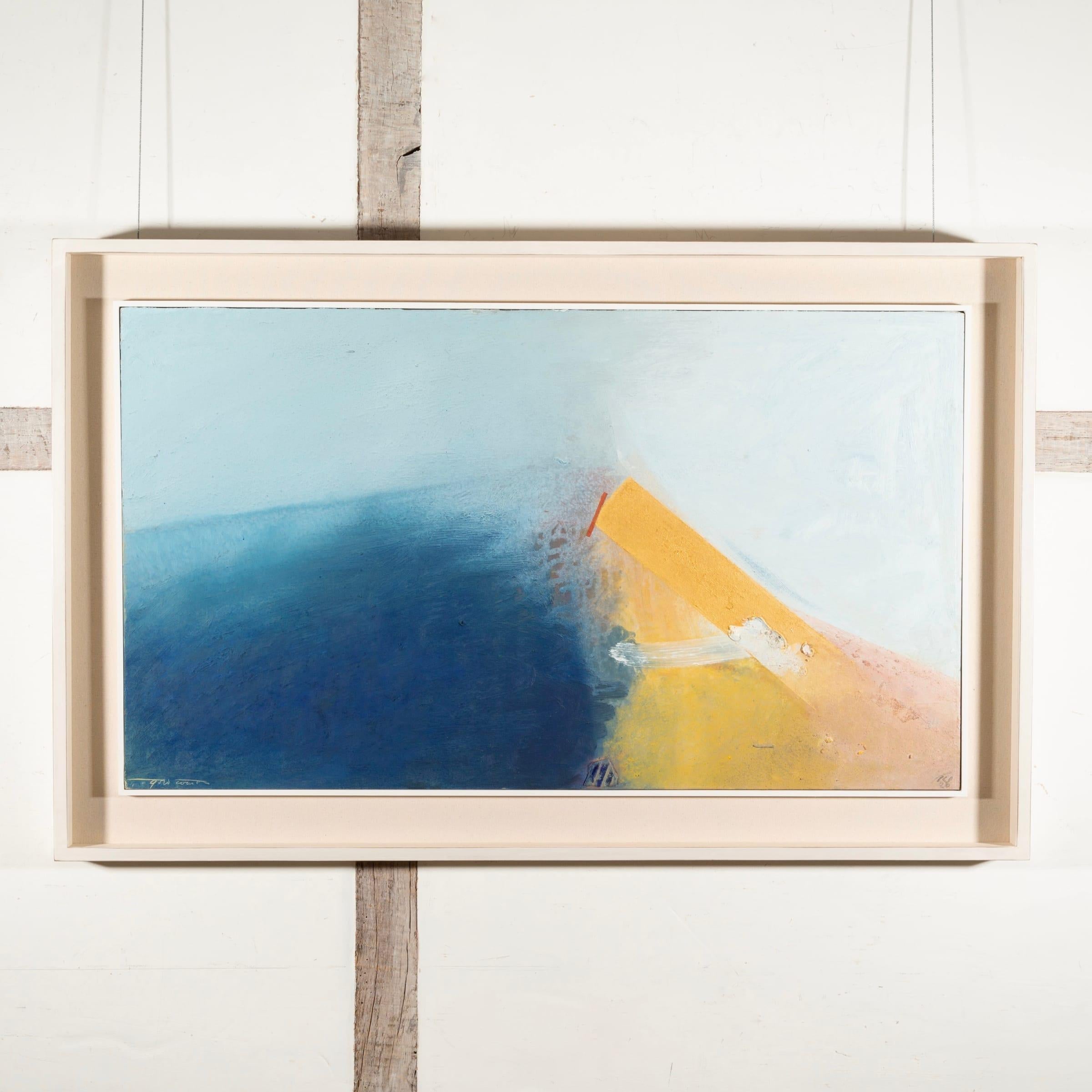 Costa Dorada, Pintura al óleo sobre tabla Paisaje abstracto, 2020 - Painting de Keith Purser