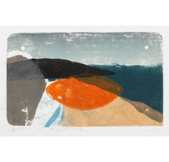 Goldfish at Dungeness, Woodcut by Keith Purser, 2006