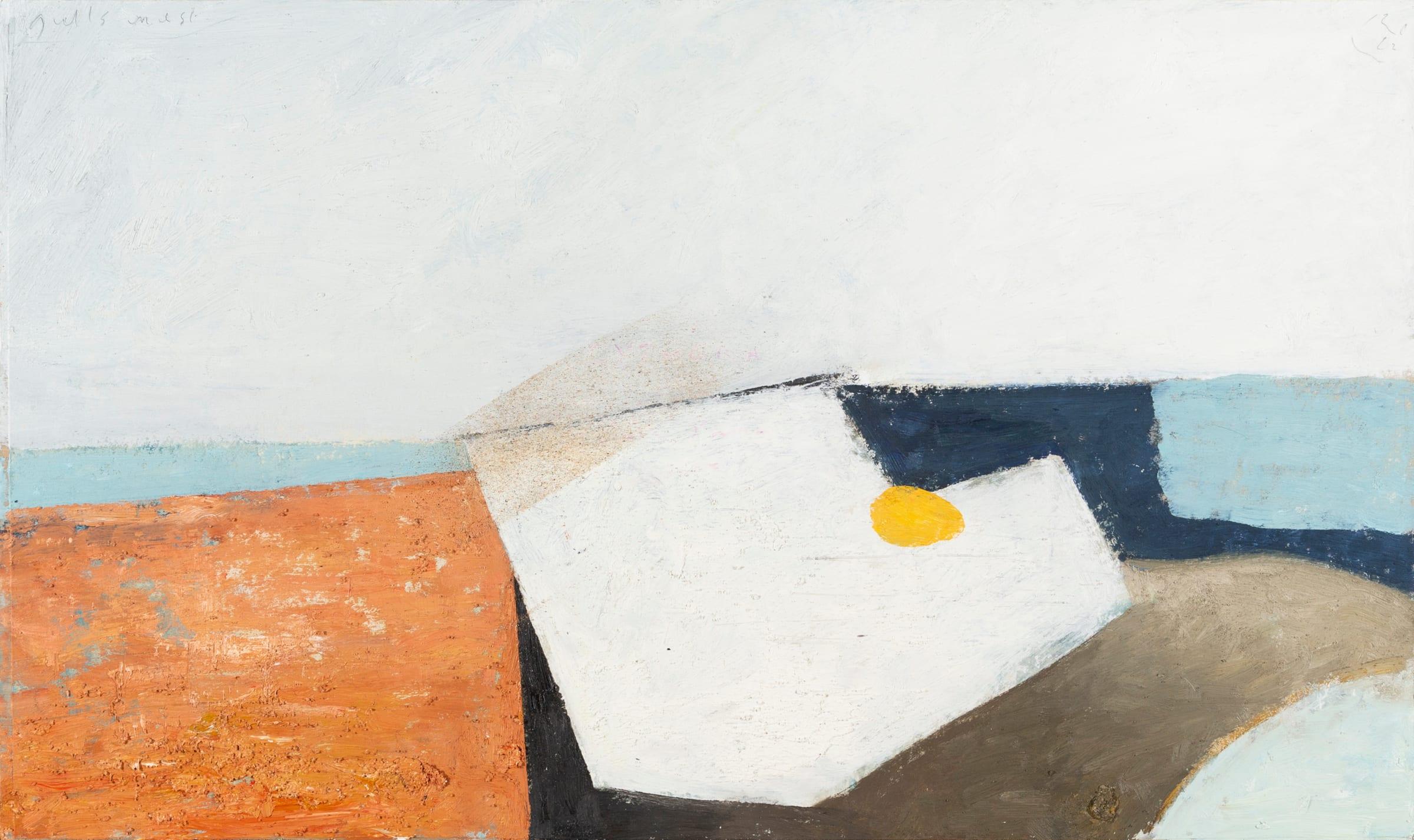 Gull's Nest, Oil on Panel Painting by Keith Purser B. 1944, 2022

Additional information:
Medium: Oil with sand on panel
Dimensions: 45.5 x 77 cm
17 7/8 x 30 1/4 in
Signed, titled and dated

Keith Purser lives and works on the edge of the