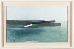 Sea Study - abstract coastal landscape painting with blue and green, sea, waves