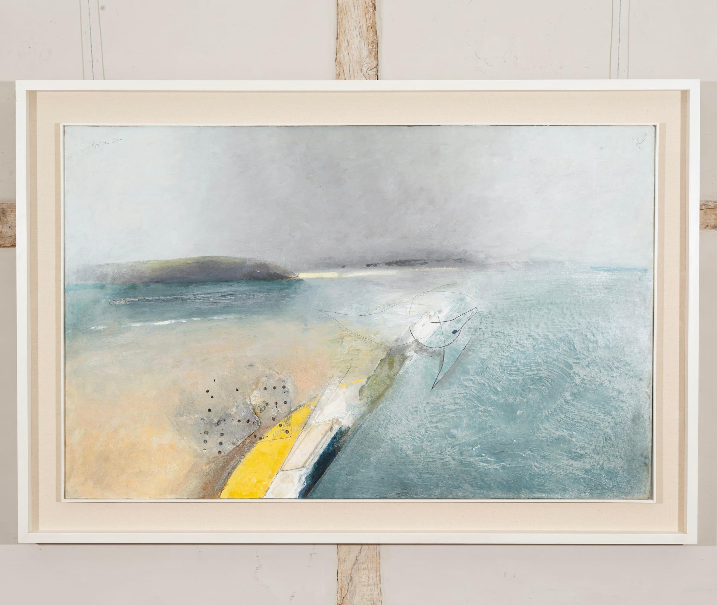 North Sea, Oil on Board Painting by Keith Purser, 2002 For Sale 1