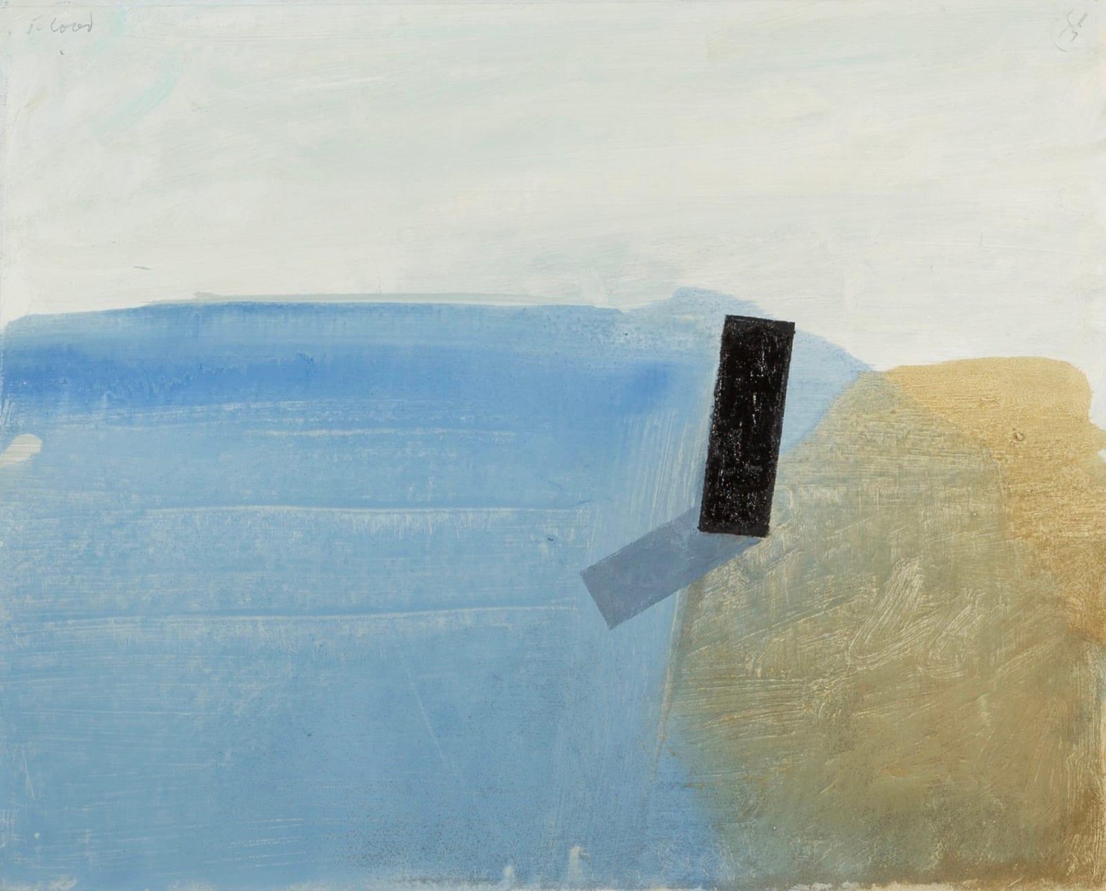 Öl und Sand auf Tafel „Flood“ Gemälde von Keith Purser, Gemälde, 2015