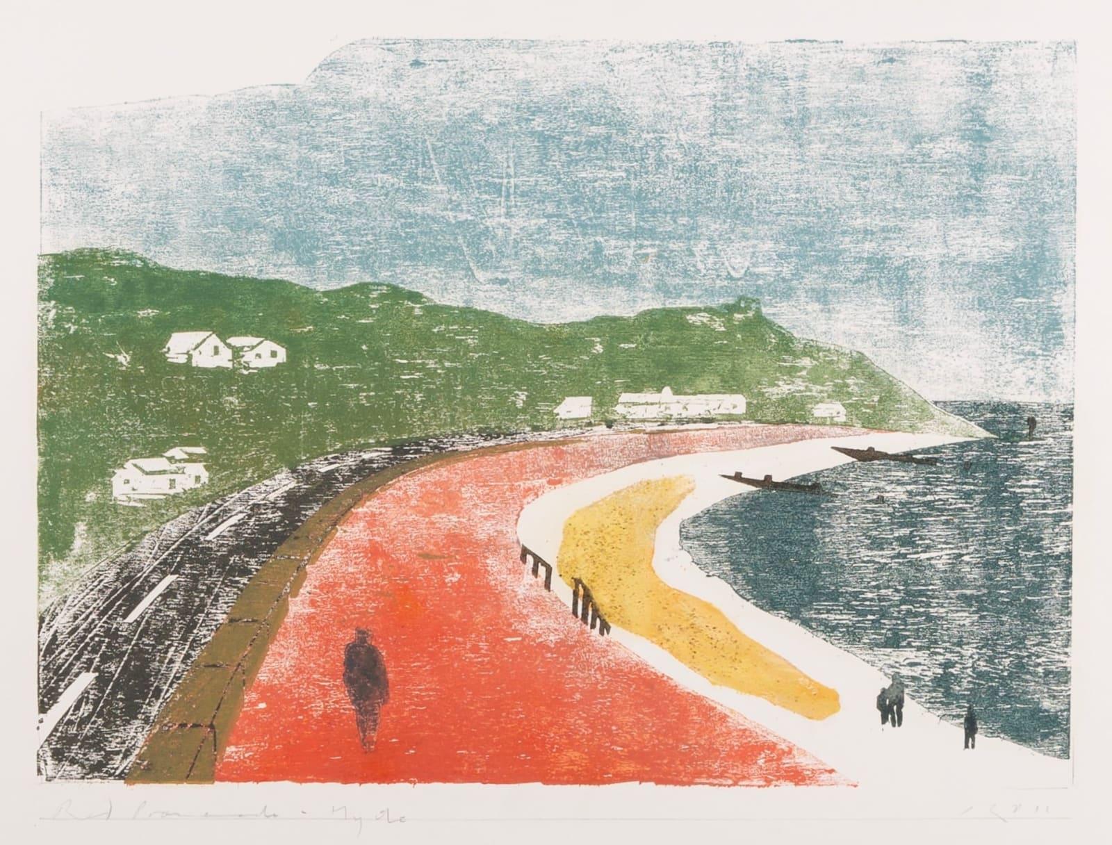 Red Promenade, Hythe Painting by Keith Purser, 2011