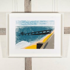 Sandgate Woodcut with Hand-Coloured by Keith Purser, 2009