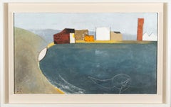 The Light - painting, oil, sand and found objects on board, mixed media, coast