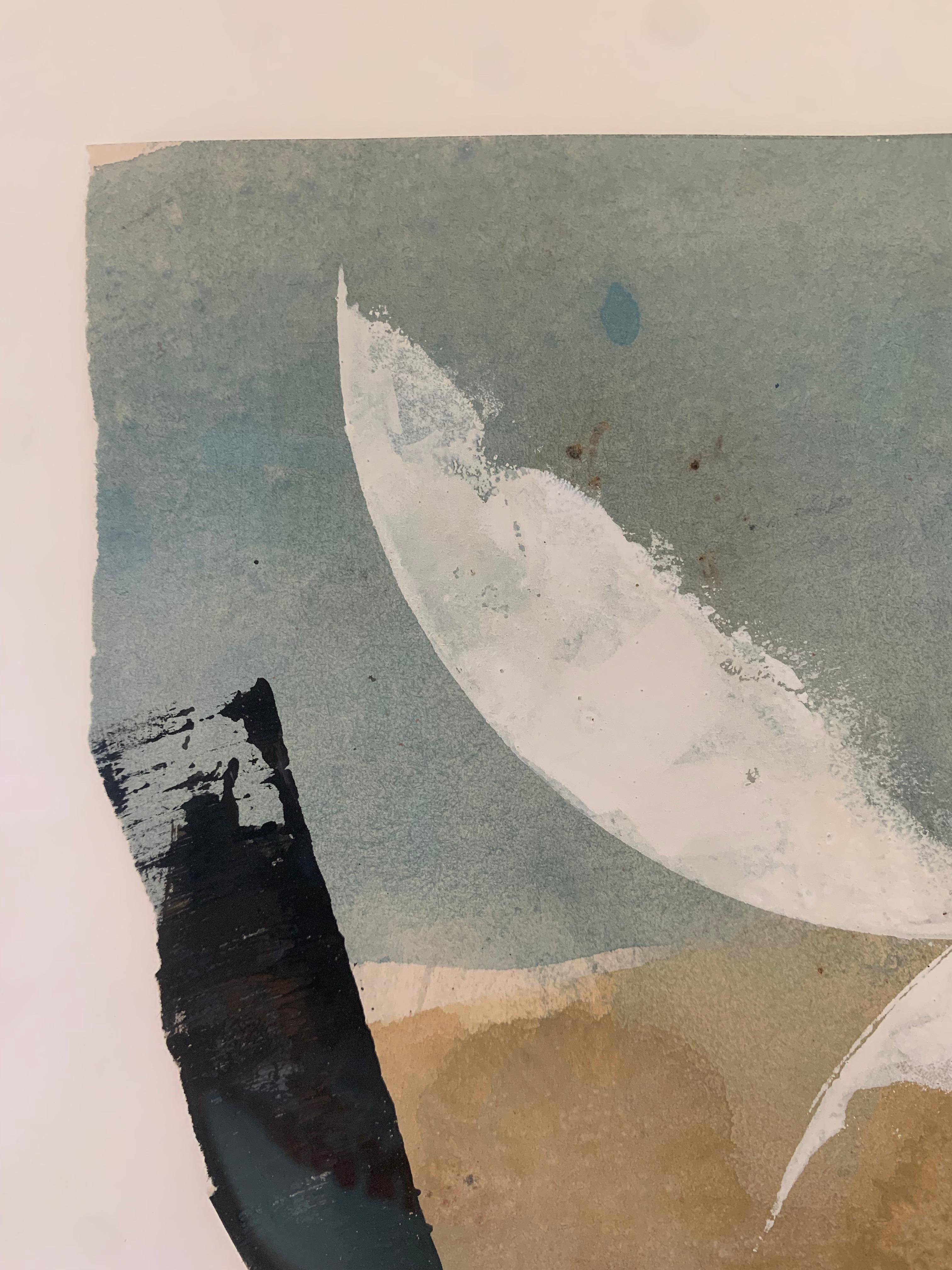 Untitled (Beach), Öl- und Gouache-Gemälde von Keith Purser, 2007 im Angebot 2