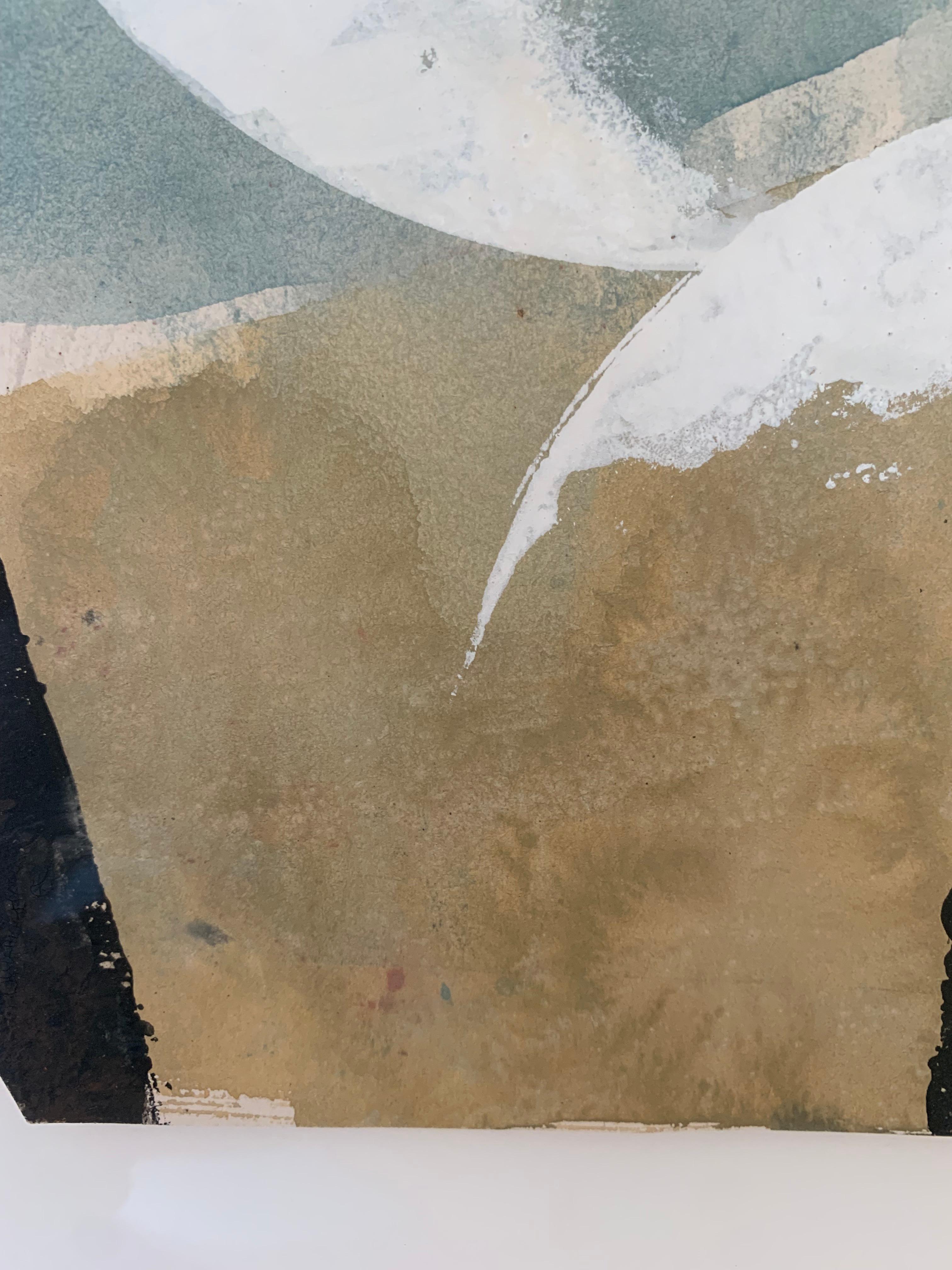 Untitled (Beach), Öl- und Gouache-Gemälde von Keith Purser, 2007 im Angebot 4