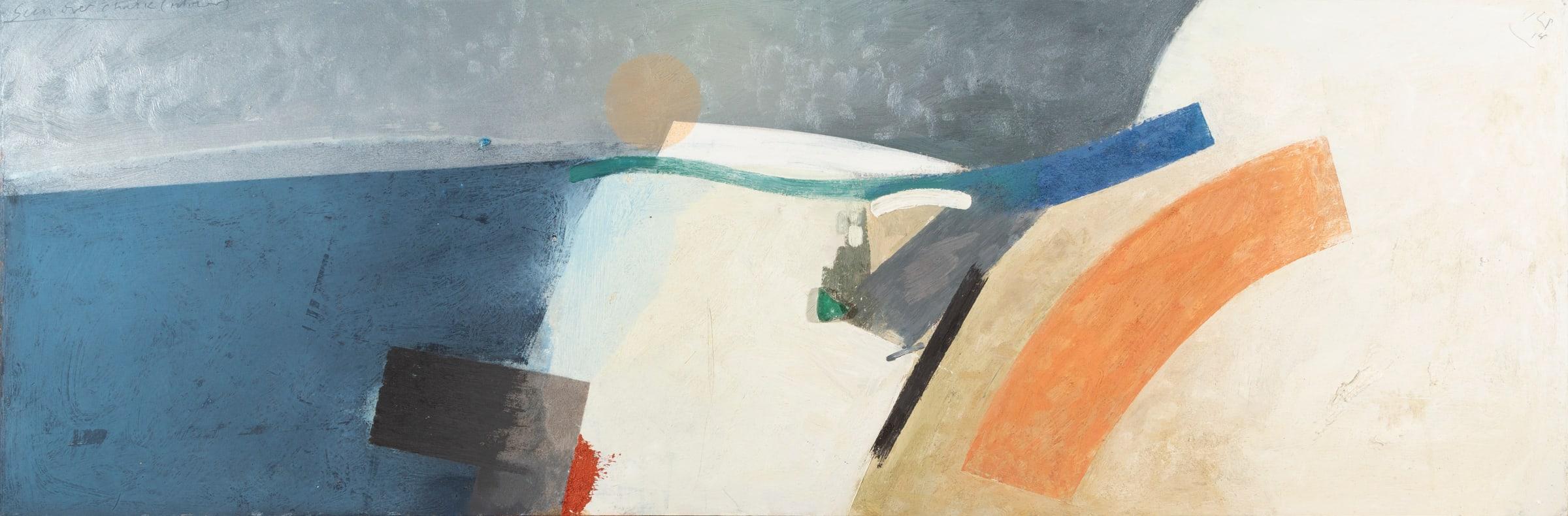 Sun Over Chalk (October), Oil on Panel Painting by Keith Purser B. 1944, 2018

Additional information:
Medium: Oil, sand and found objects on panel
Dimensions: 40 x 122 cm
15 3/4 x 48 1/8 in
Signed, titled and dated

Keith Purser lives and works on