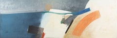 Sun Over Chalk (October), Oil on Panel, Abstract Horizontal Painting, 2018