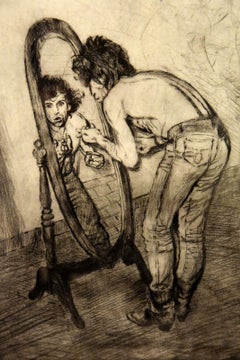 "Keith Richards in the Mirror" by Ronnie Woods the Rolling Stones