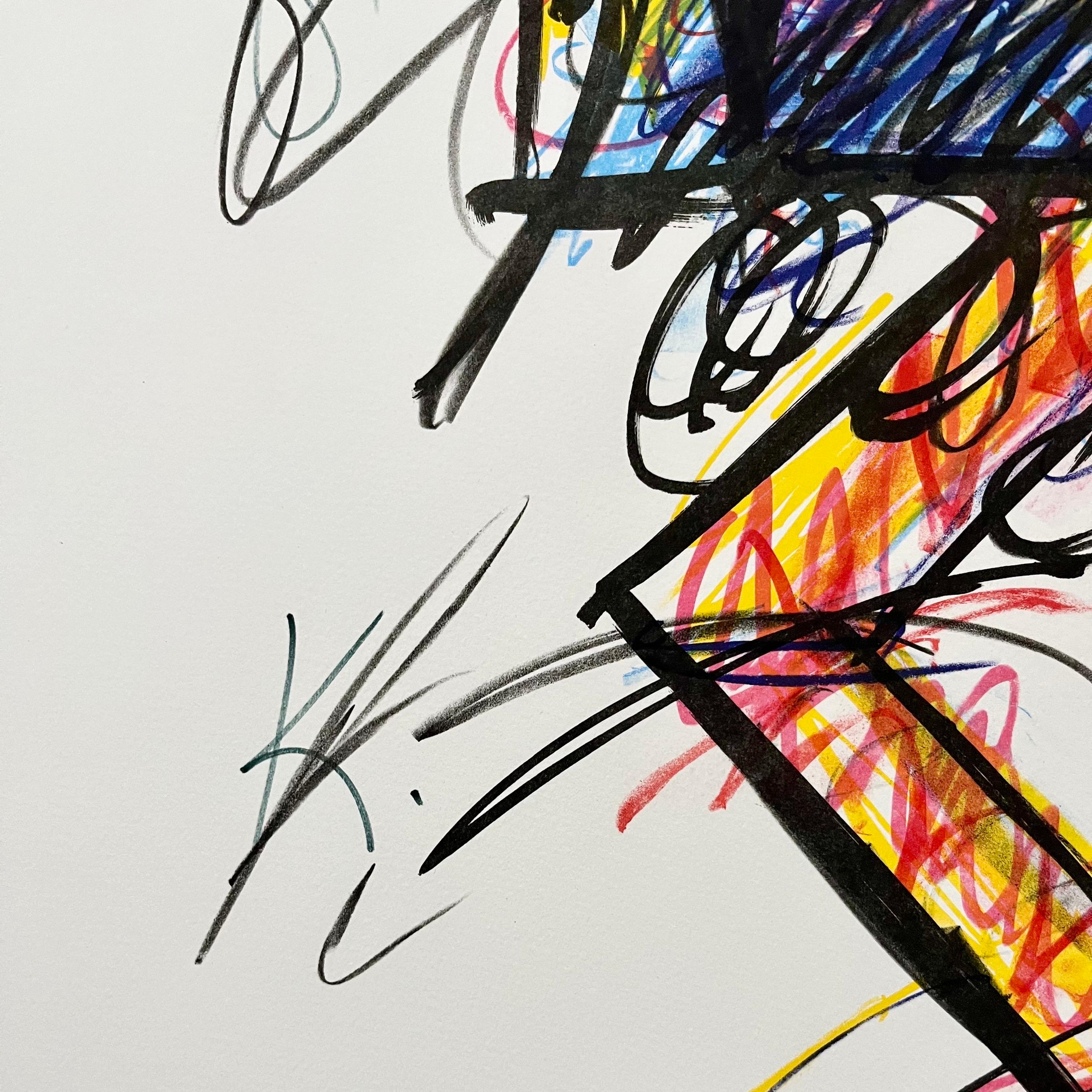 1981 American Post Minimalista Arte Abstracto Litografía Serie Neón Keith Sonnier en venta 3