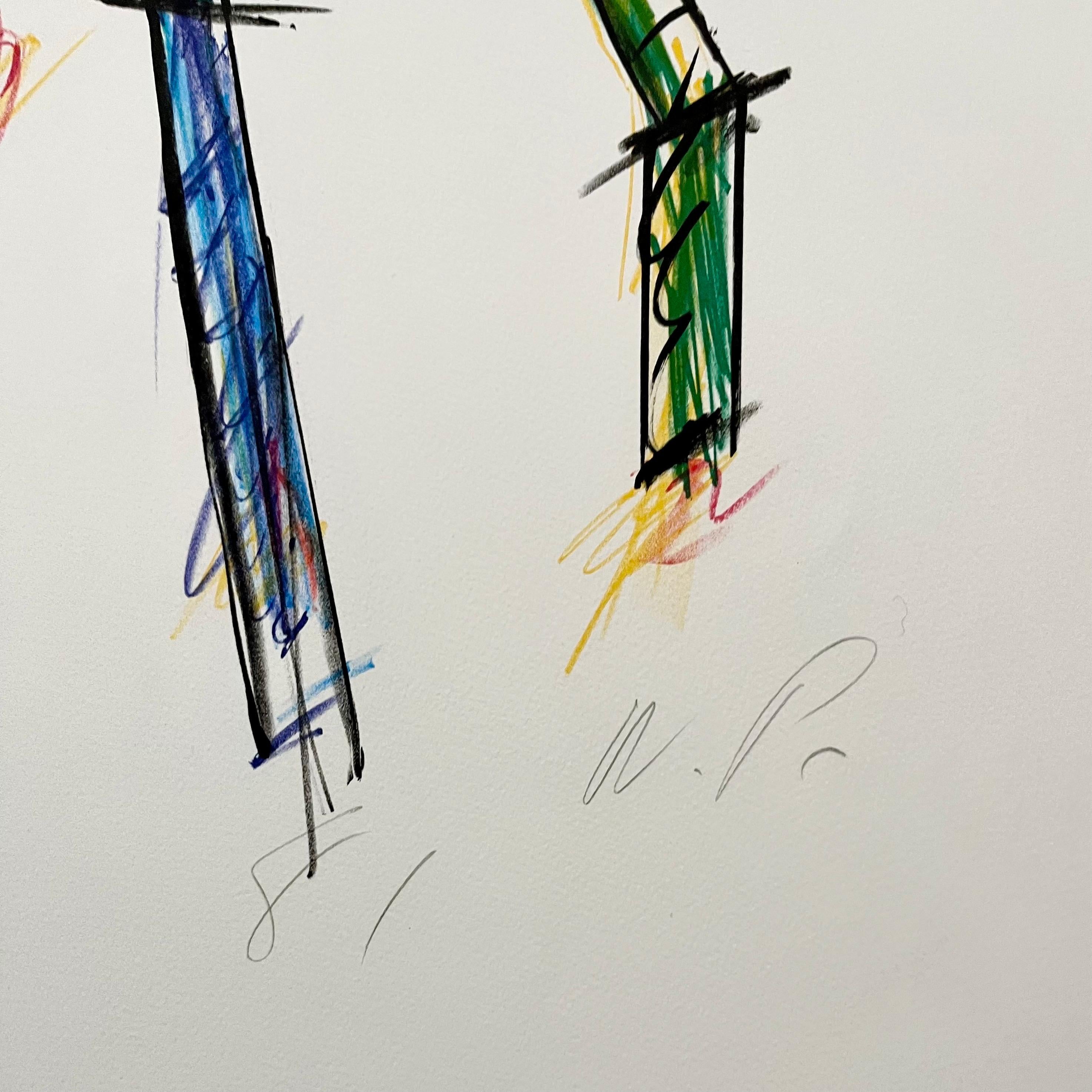 1981 Arte astratta post-minimalista americana Litografia Serie Neon Keith Sonnier 4