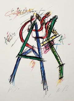 1981 Arte astratta post-minimalista americana Litografia Serie Neon Keith Sonnier
