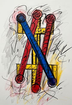 1981 Arte astratta post-minimalista americana Litografia Serie Neon Keith Sonnier