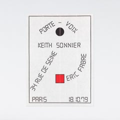 Keith Sonnier, Original 1979 Offset Lithograph, Porte-Voix, Transparent paper