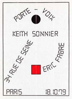 Vintage Keith Sonnier, Original 1979 Offset Lithograph, Porte-Voix, Transparent paper