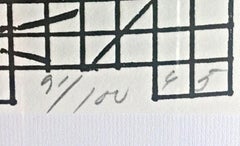 Untitled limited edition signed abstract geometric print by renowned sculptor