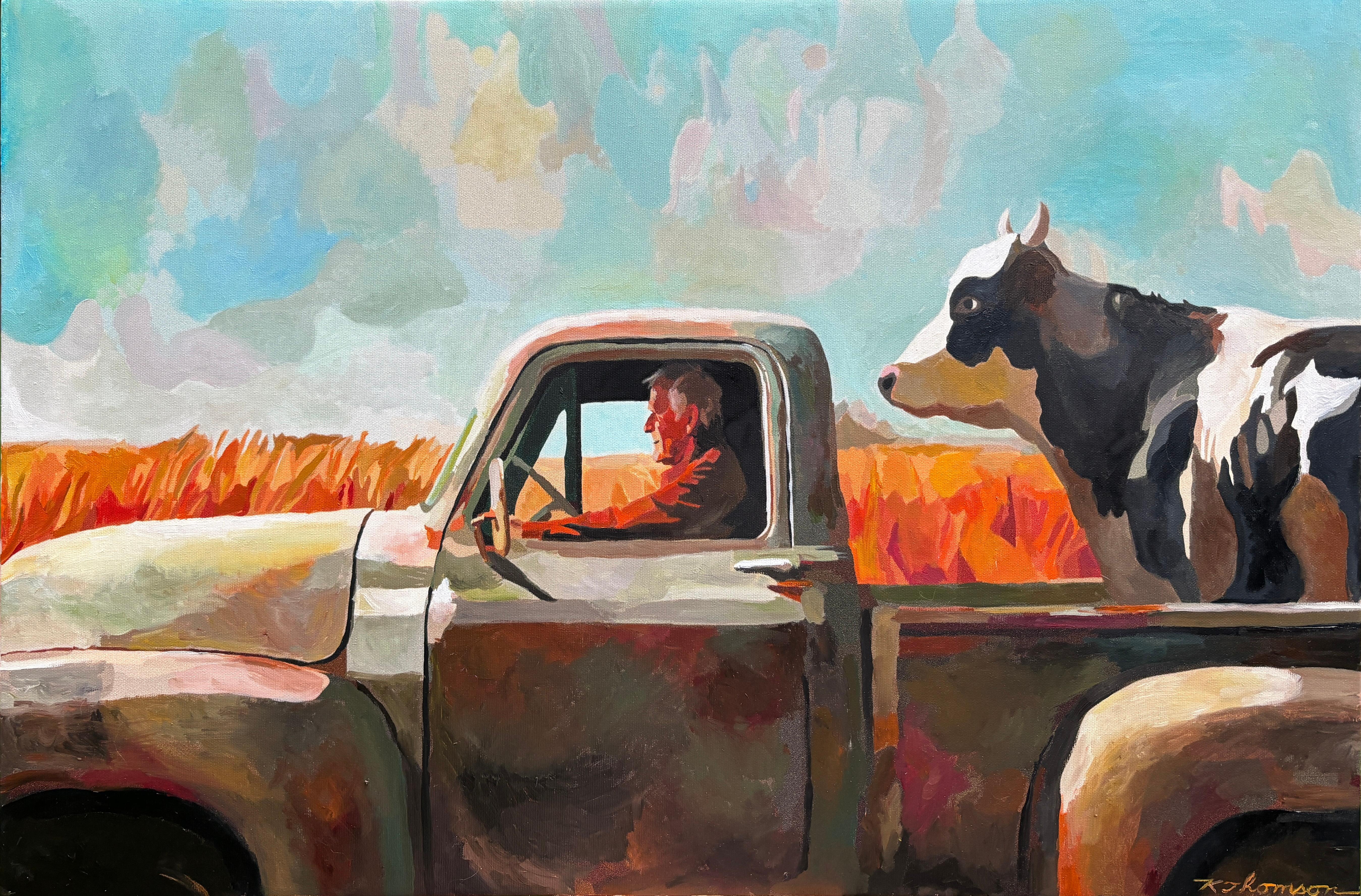 BFFs, Originalgemälde – Mixed Media Art von Keith Thomson
