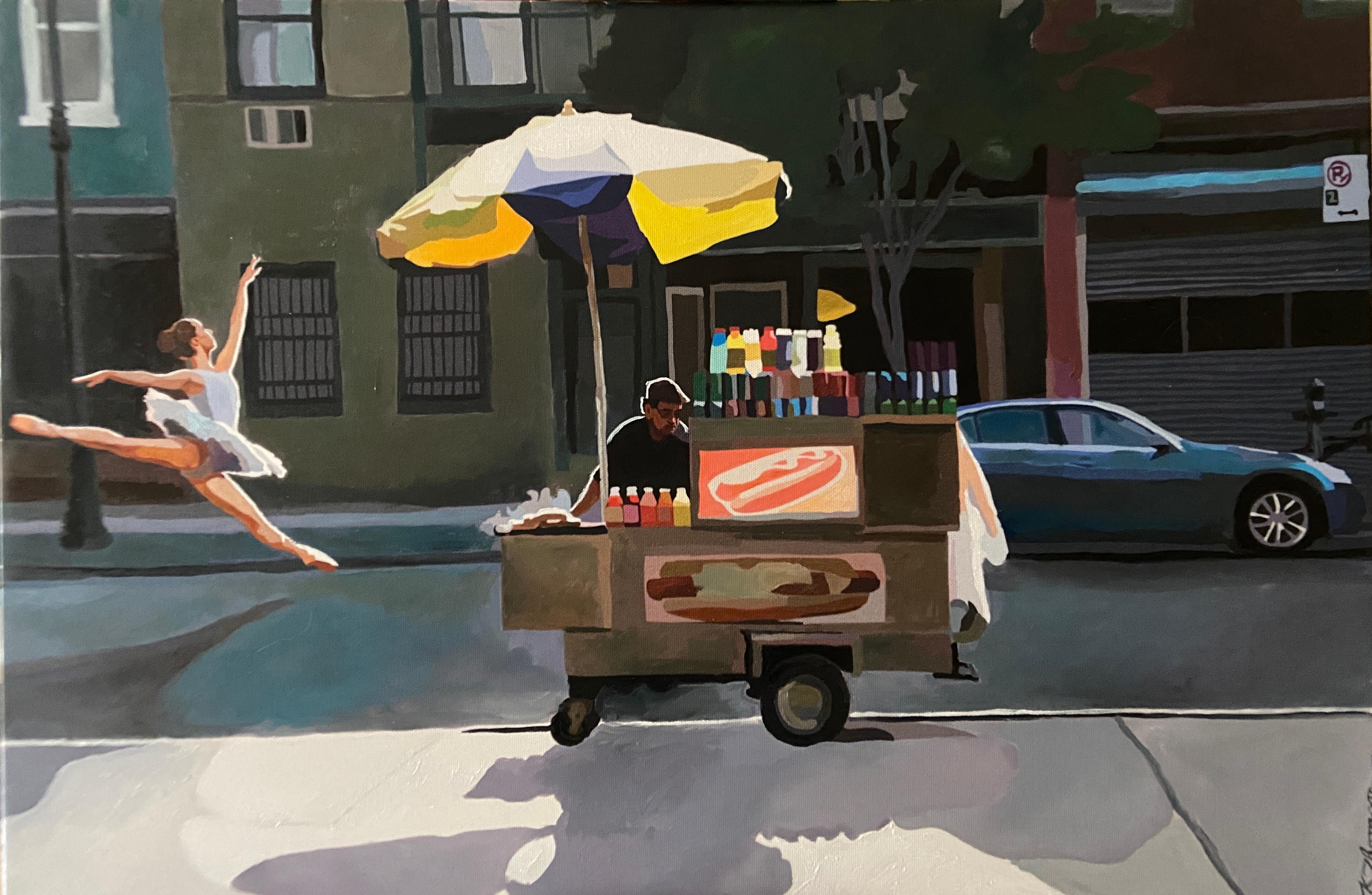 East Village, Pittura originale - Mixed Media Art di Keith Thomson