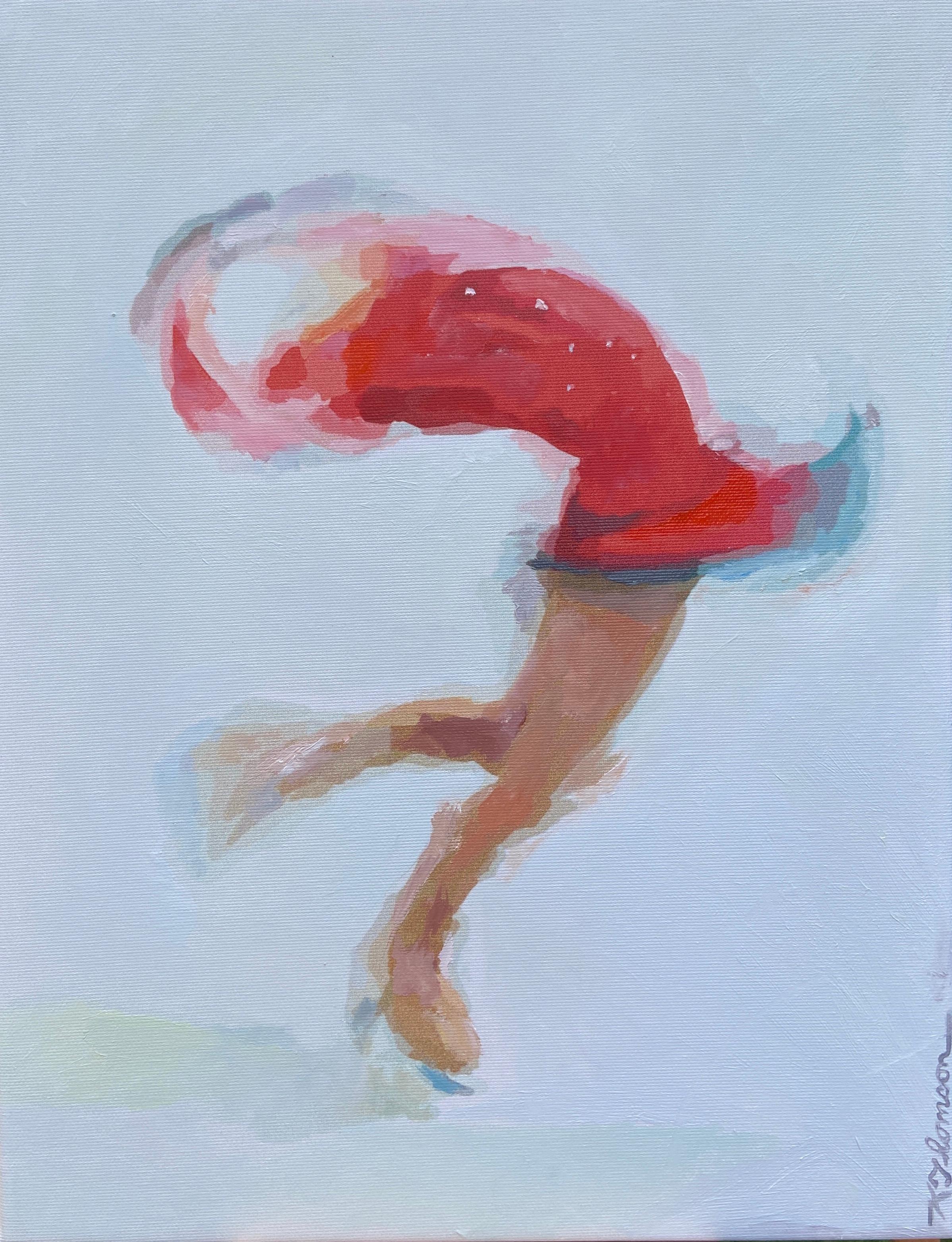 Figurative Skater, Original Painting - Mixed Media Art by Keith Thomson