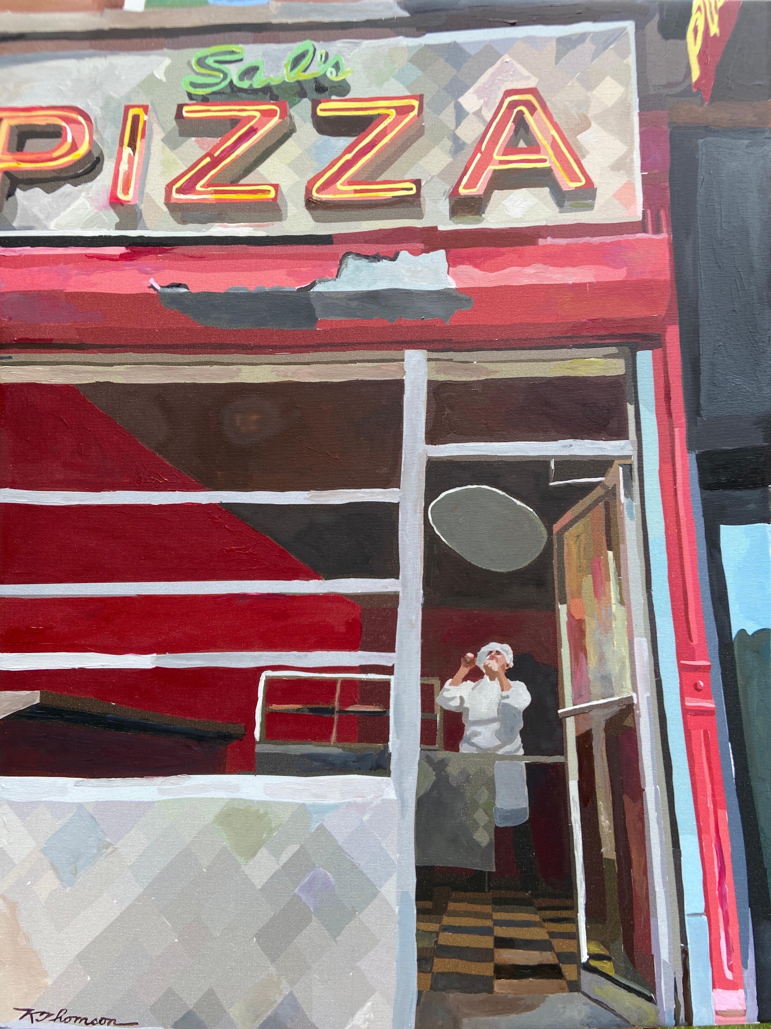 Pie Man, Original Painting - Mixed Media Art by Keith Thomson