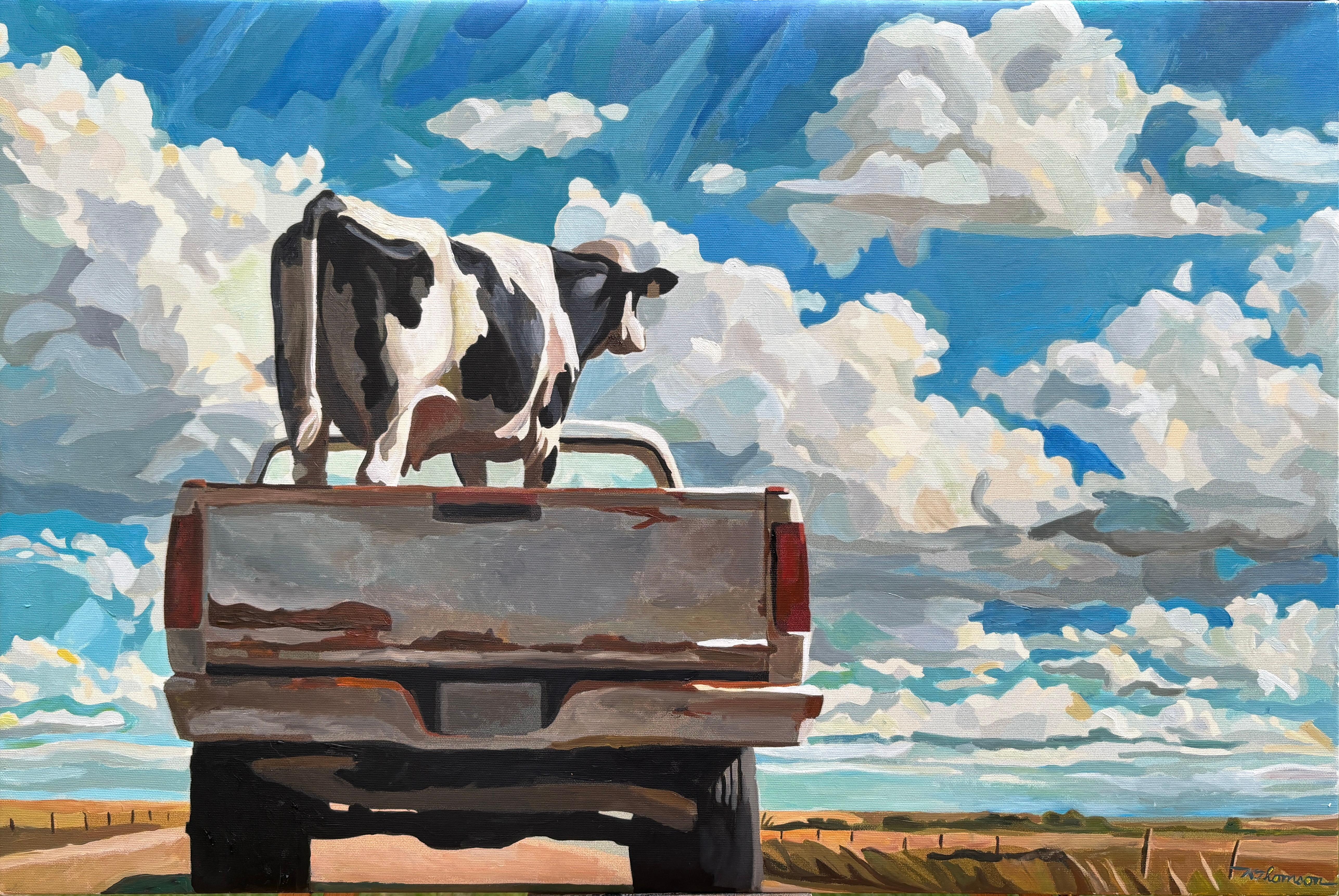 To the Fair, Originalgemälde – Mixed Media Art von Keith Thomson