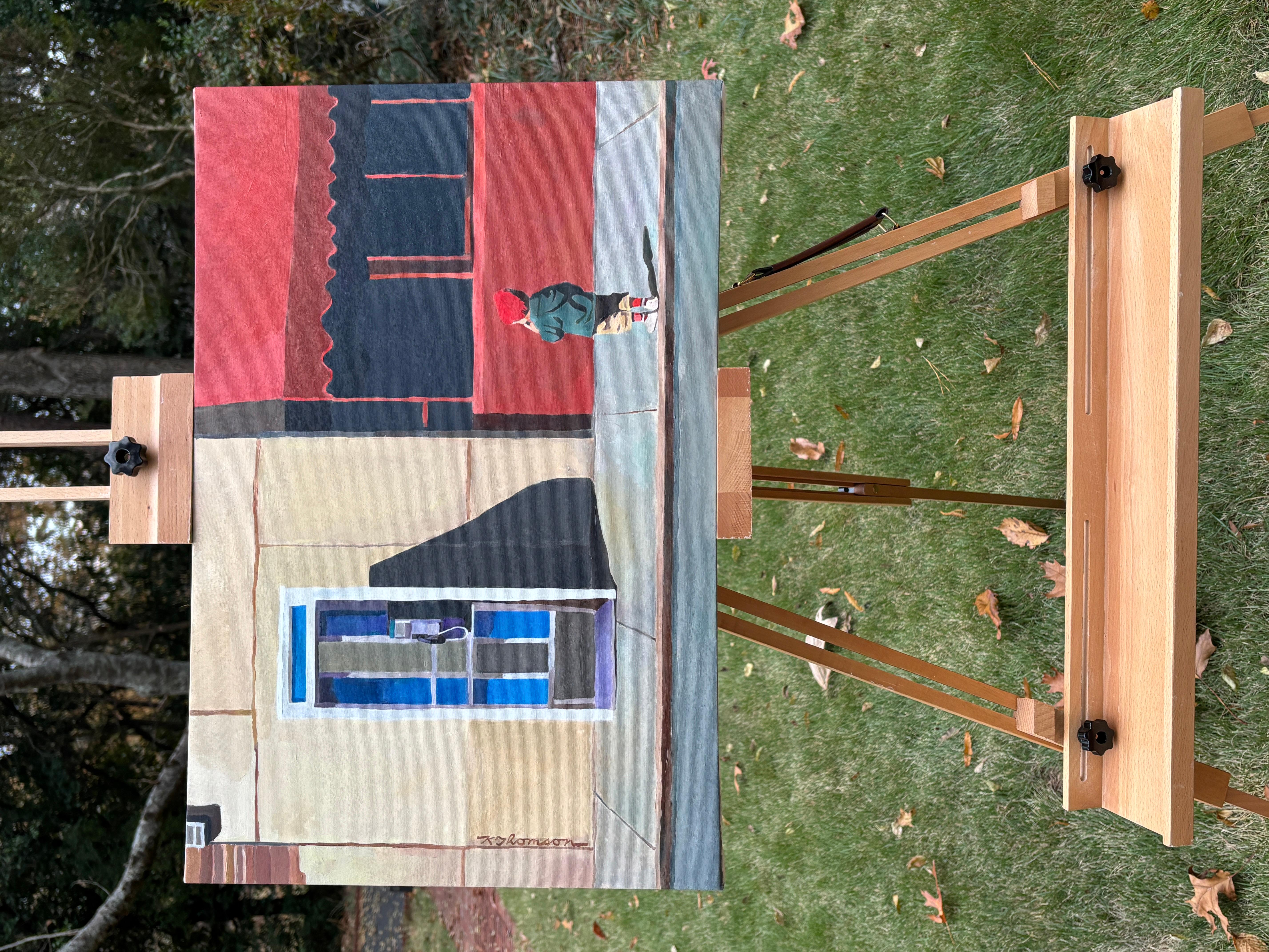 Ascensore?, Pittura a olio - Painting Pop Art di Keith Thomson
