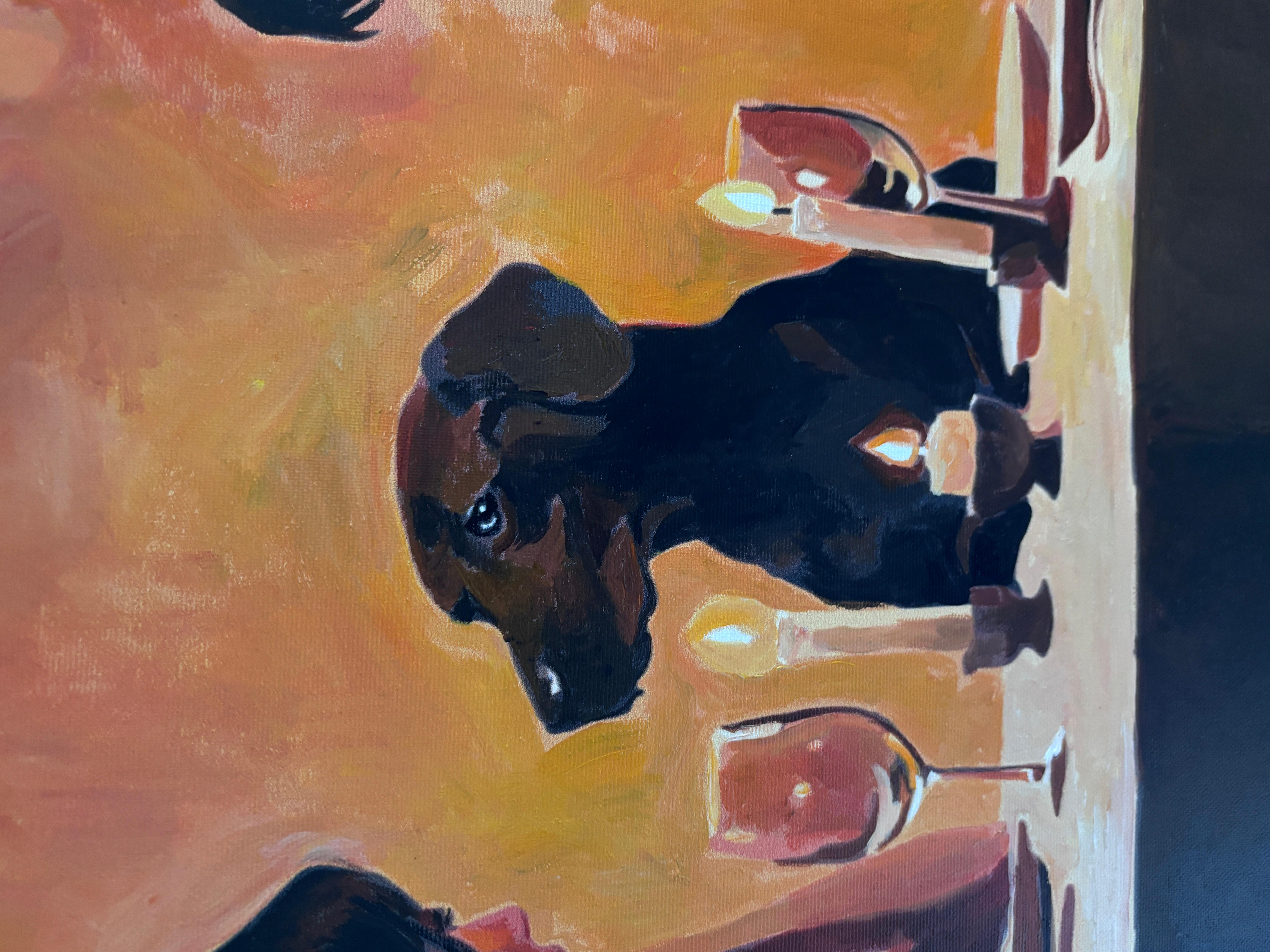 Family Dinner, Oil Painting For Sale 1