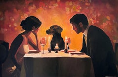 Family Dinner, Oil Painting