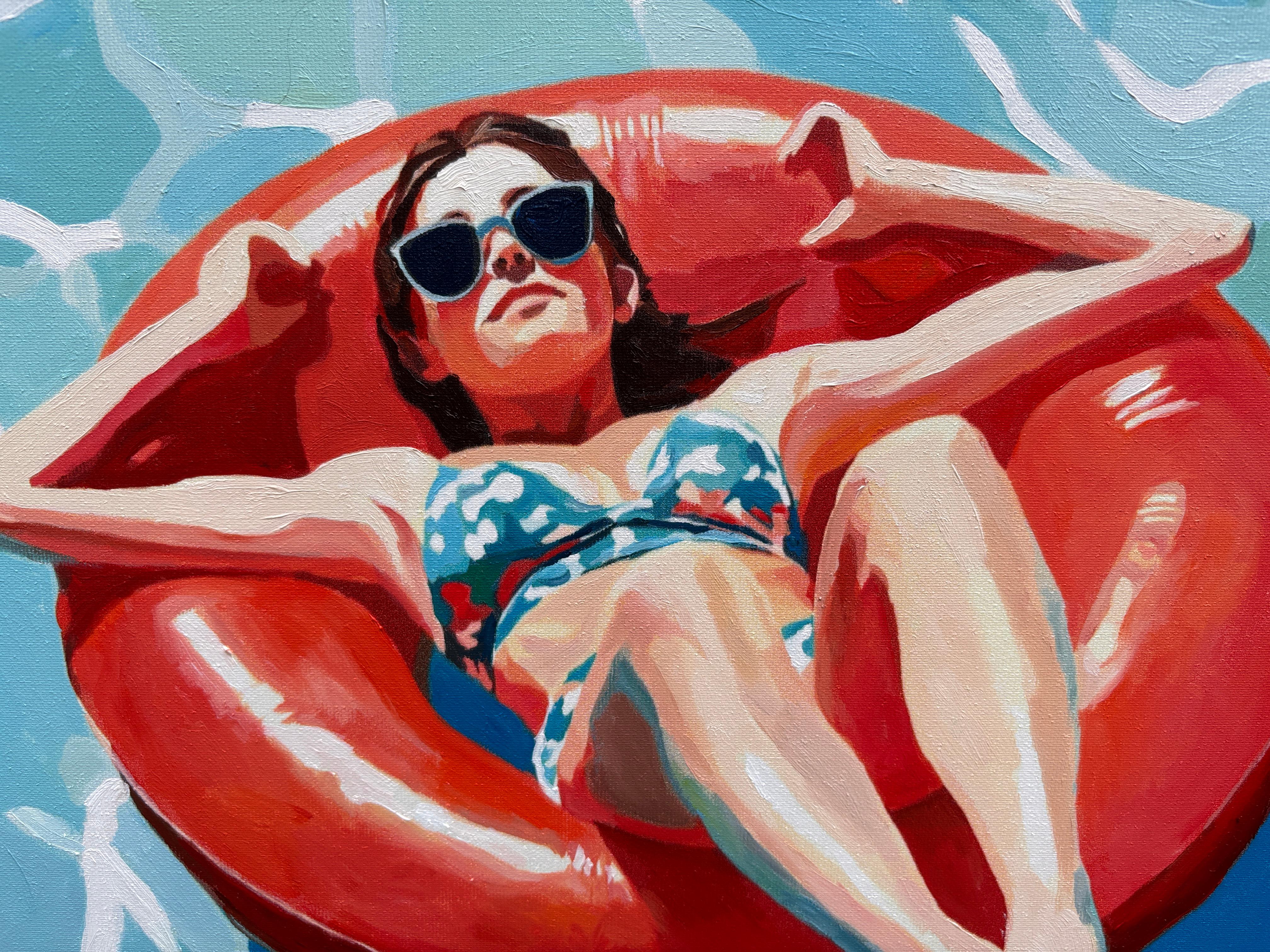 Finn, Ölgemälde (Blau), Portrait Painting, von Keith Thomson