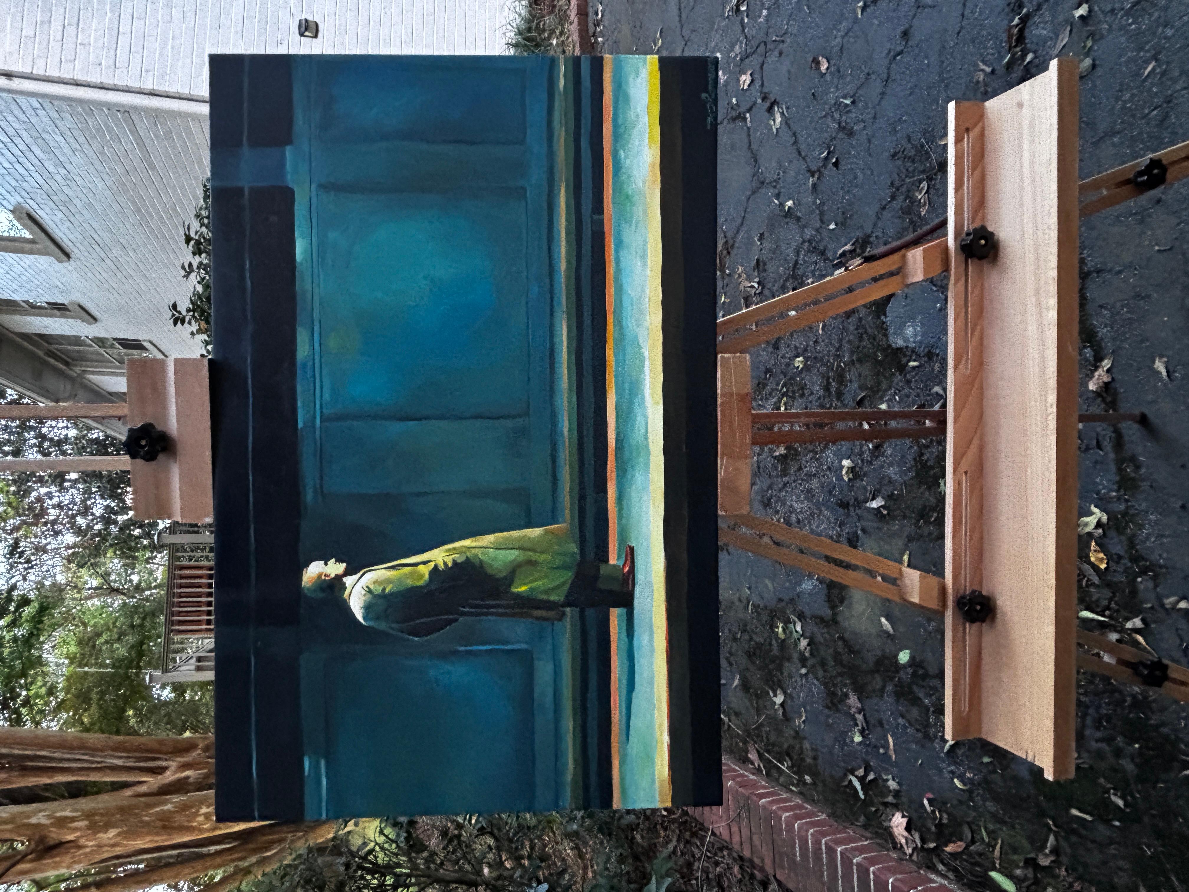 Wie man den Zug schneller kommen lässt, Ölgemälde (Zeitgenössisch), Painting, von Keith Thomson