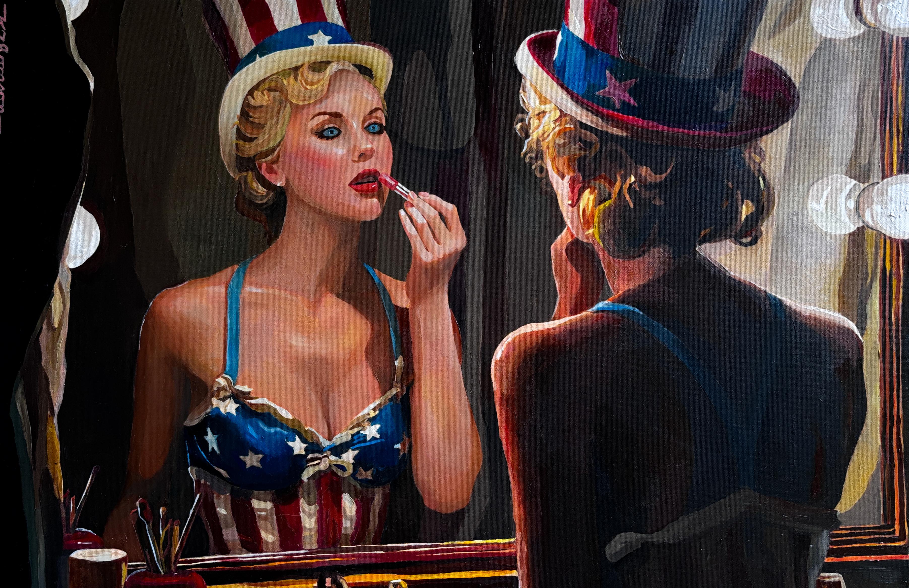 Portrait Painting Keith Thomson - Nuit de l'indépendance, peinture à l'huile