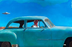 Object in the Mirror, Oil Painting