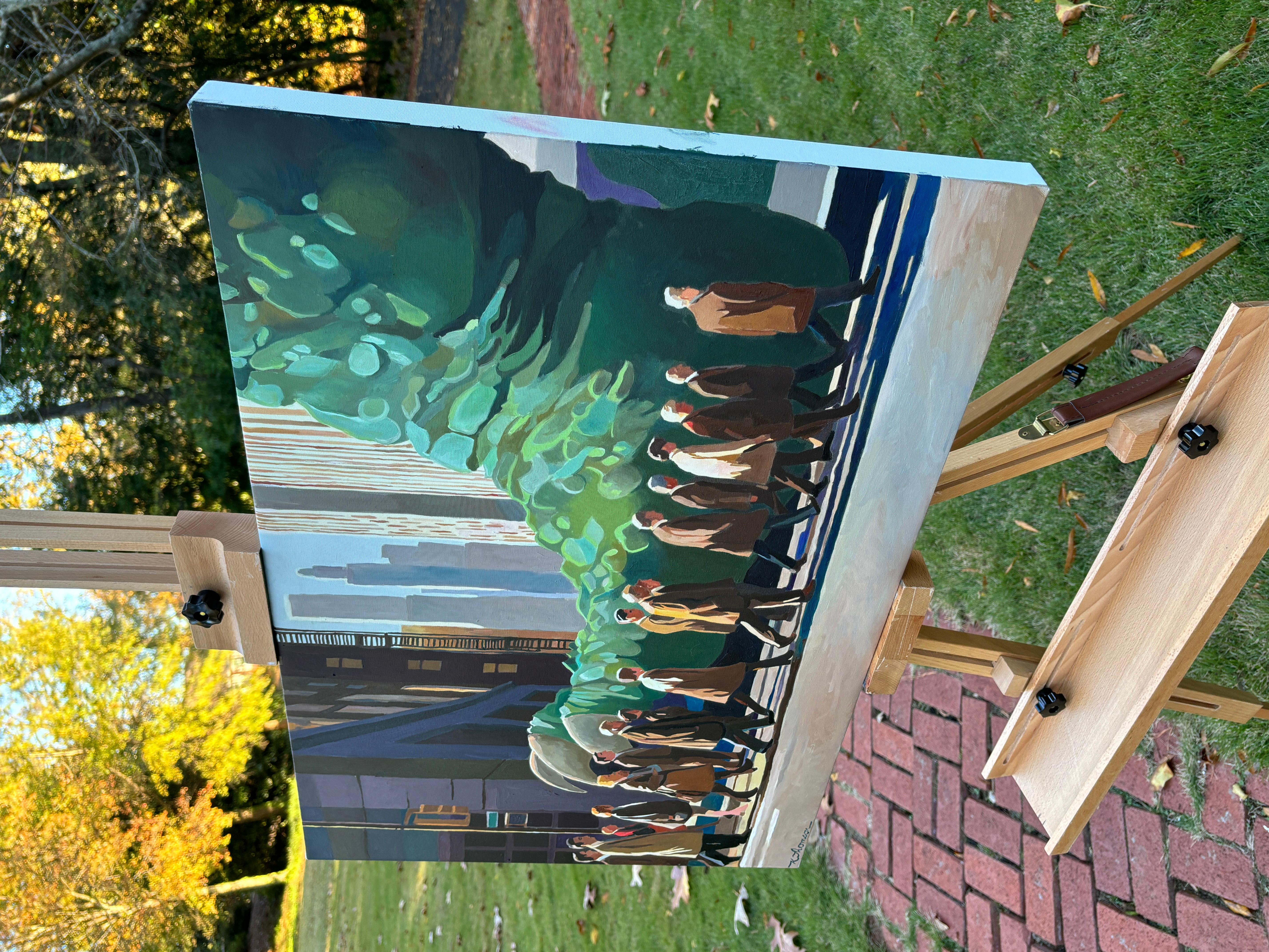 Peatones, Pintura al óleo - Painting de Keith Thomson