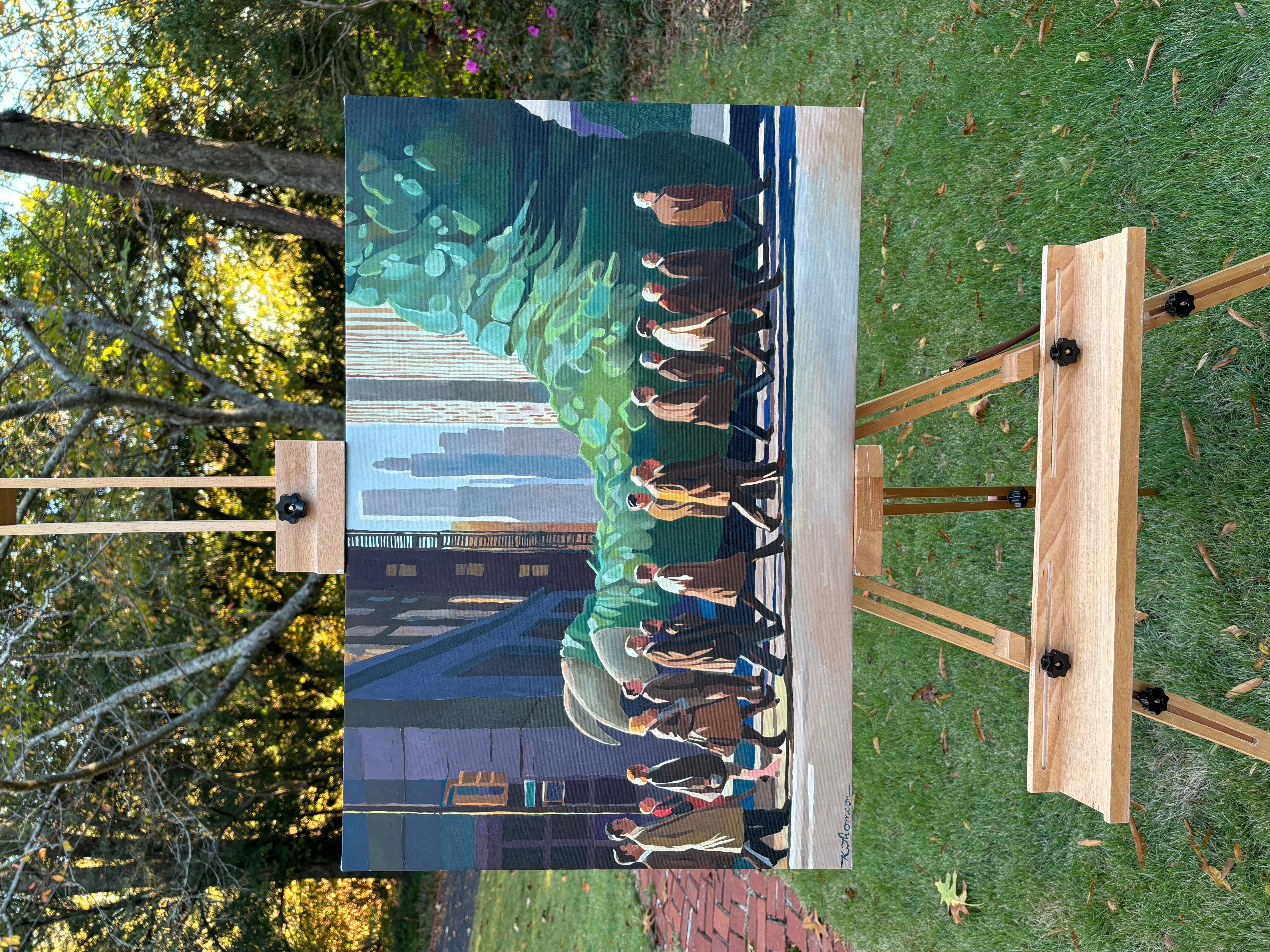 Peatones, Pintura al óleo - Painting Surrealista de Keith Thomson