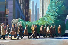 Peatones, Pintura al óleo