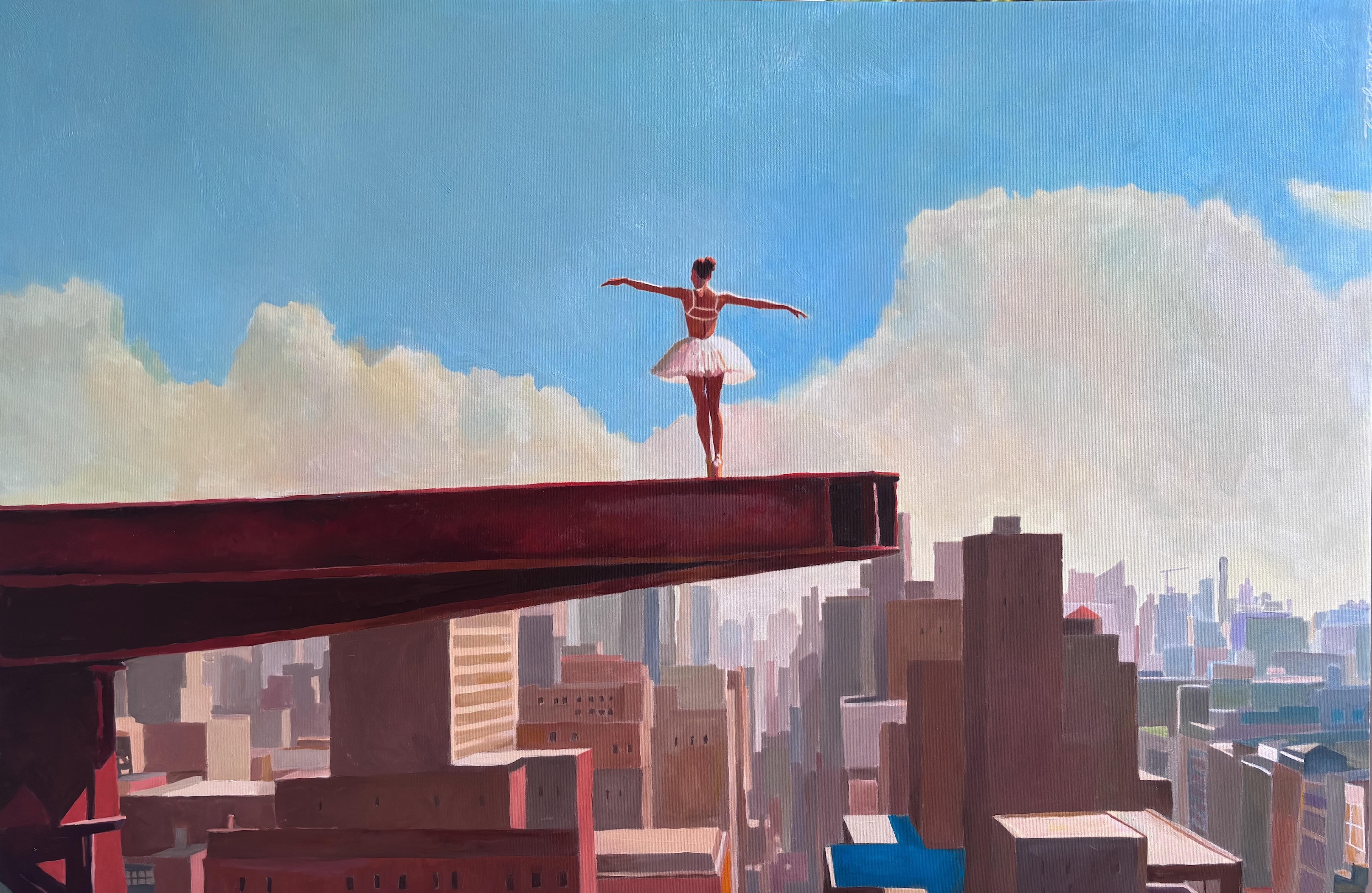 Keith Thomson Figurative Painting – Stahl, Ölgemälde